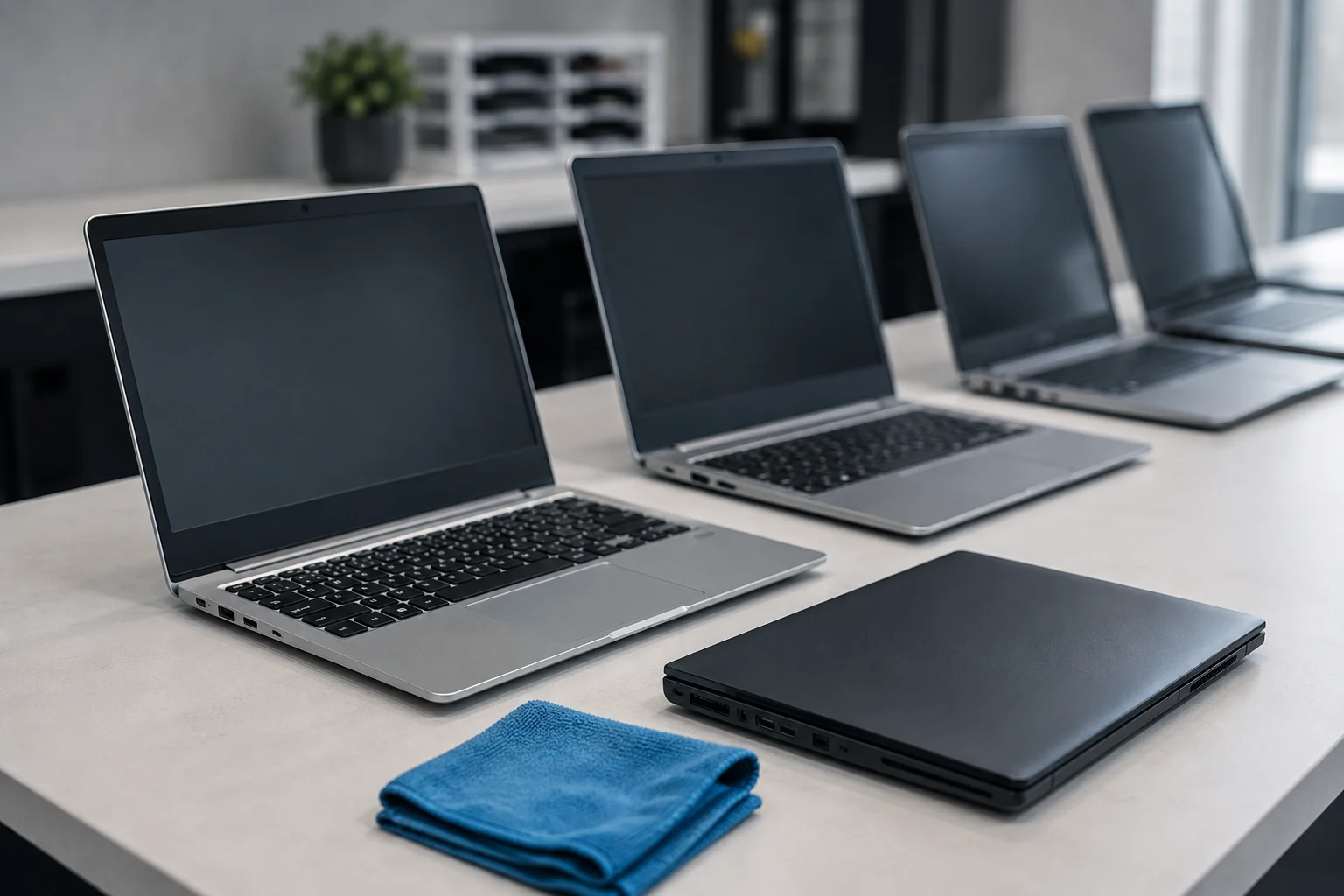 Używane laptopy przygotowane do sprzedaży